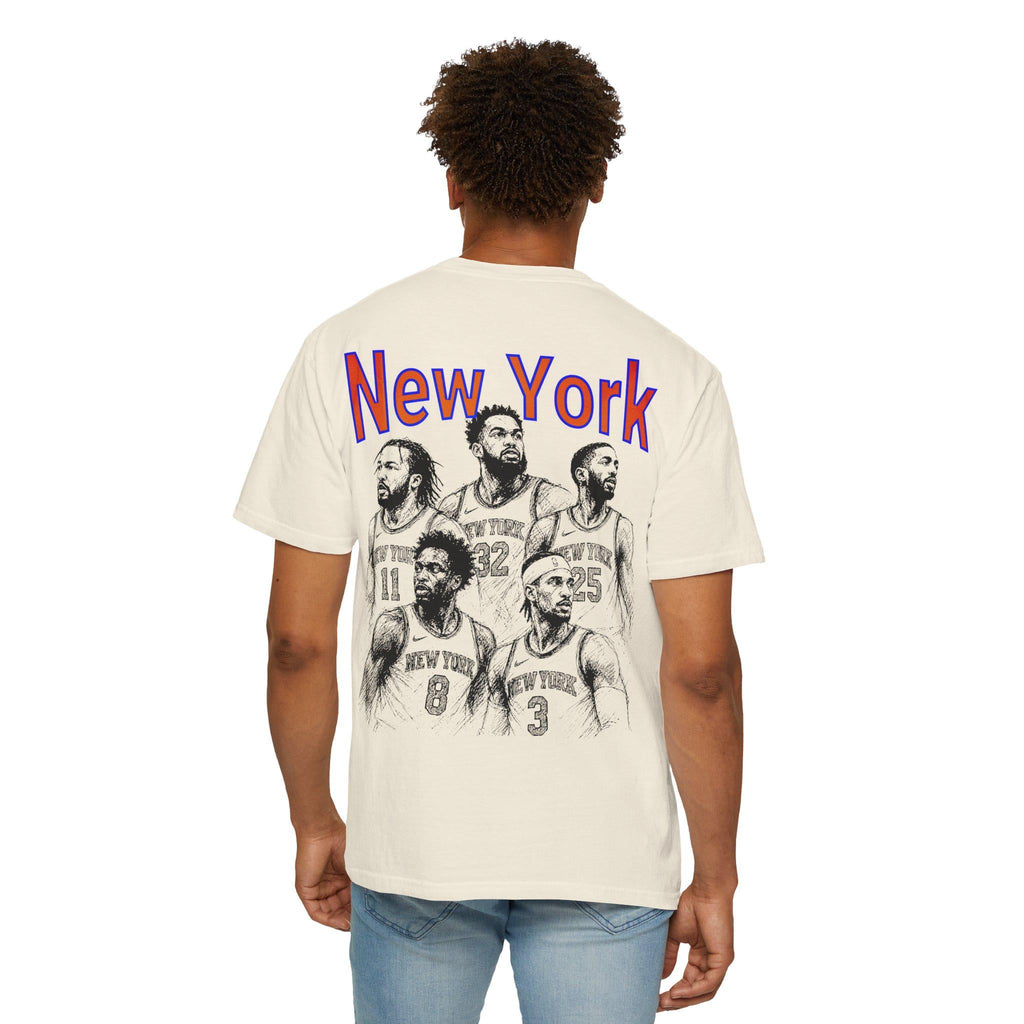 York Finals Nyc Basketball Fan Tee Playoff Basketball Orange Blue Game Day Sports