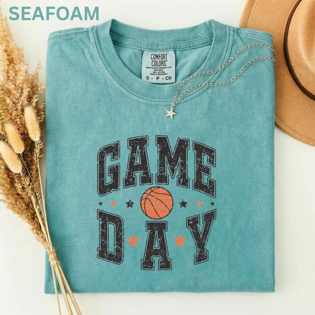Comfort Colors Retro Basketball Game Day Basketball Player Basketball Season Basketball Mom
