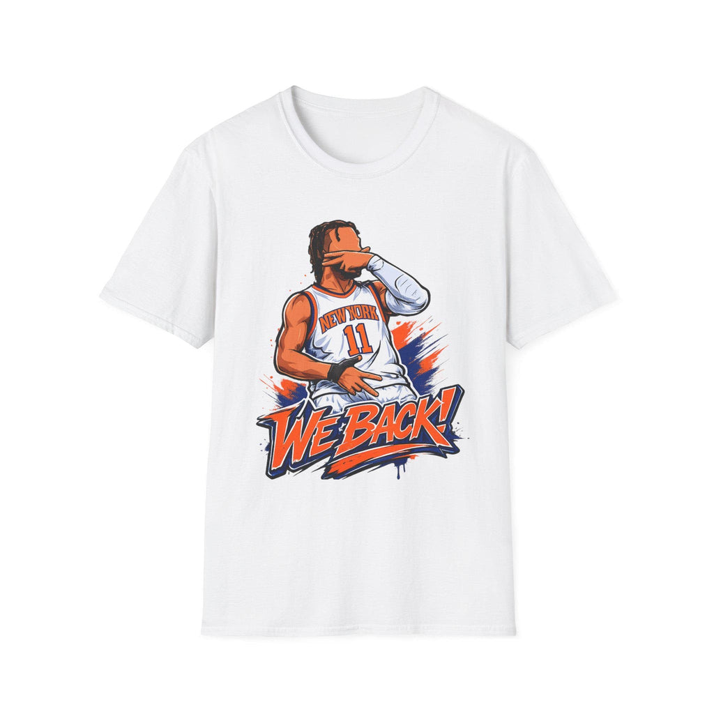 Knicks Brunson Back Team York Squad Goals White Tee Softstyle East