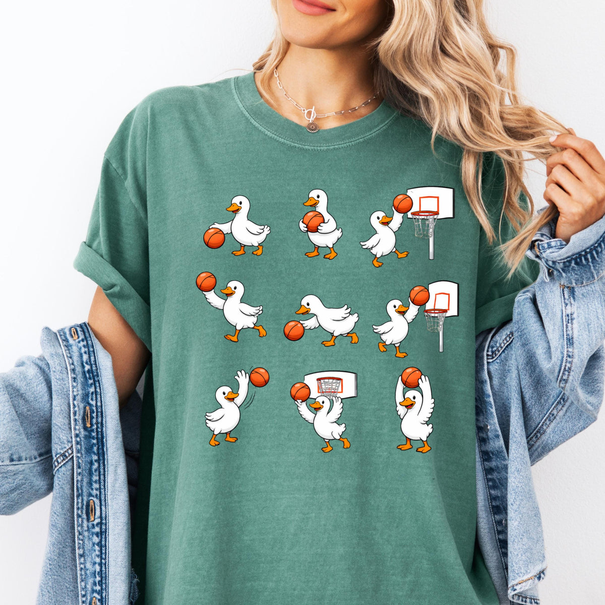 Goose Basketball Comfort Colors Basketball Tee Basketball Player Sports Goose Basketball Lover Tee