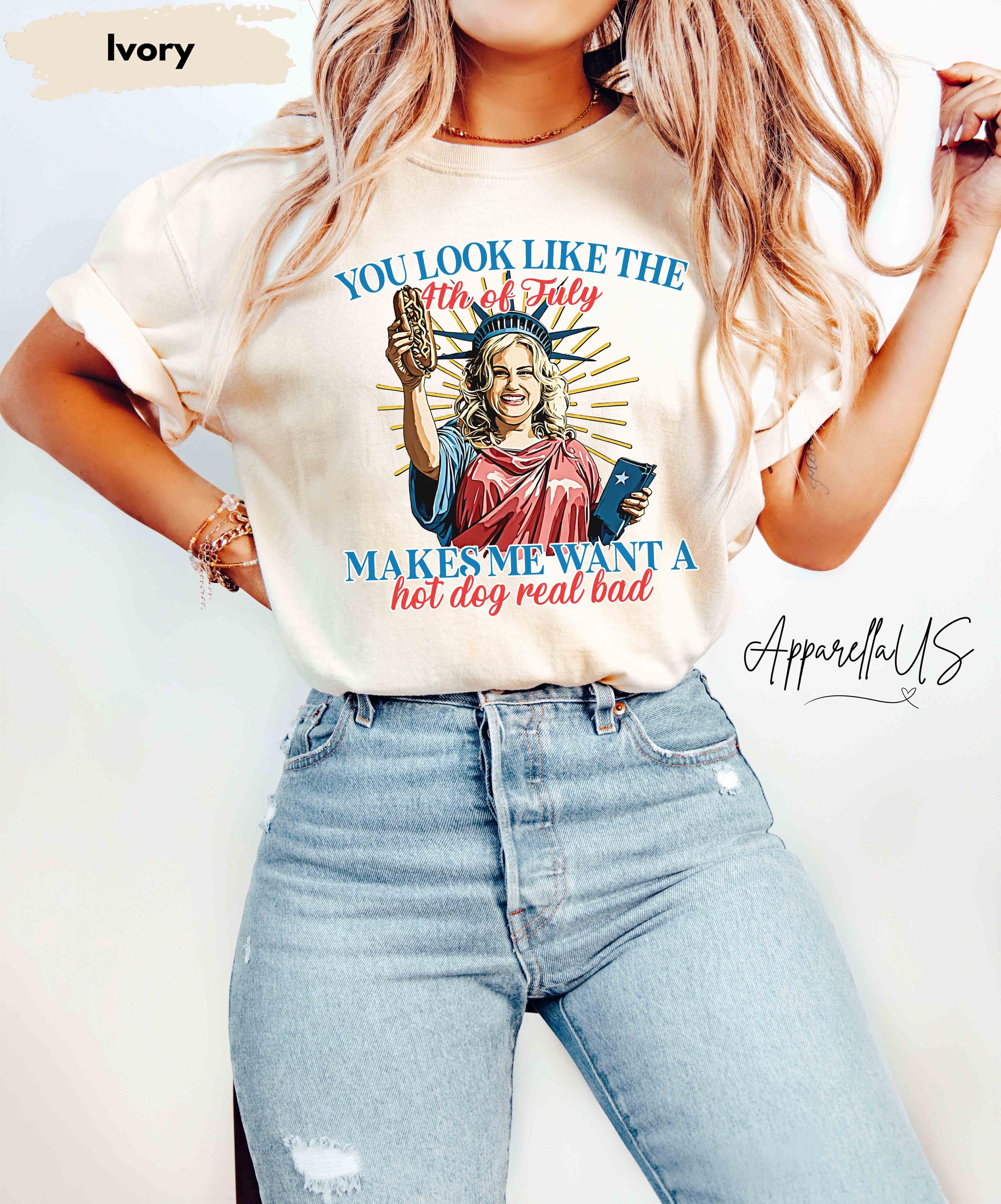 Comfort Colors Like 4th July Tee Makes Want Dog Real Bad Independence Day 4th July Gif