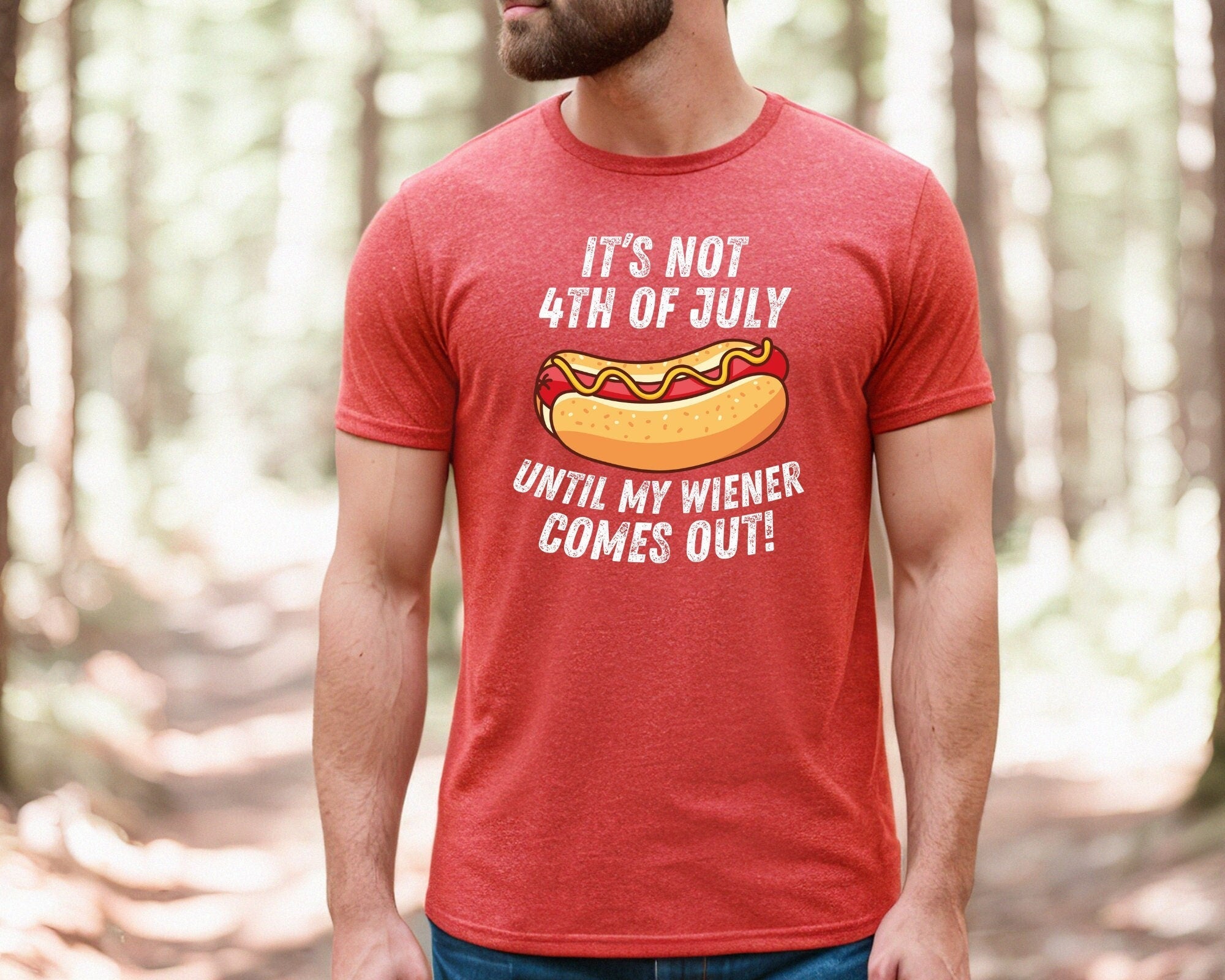 4th July It'S 4th July Until Wiener Comes Independence Day Tee 4th July Dog Lovers July 4th