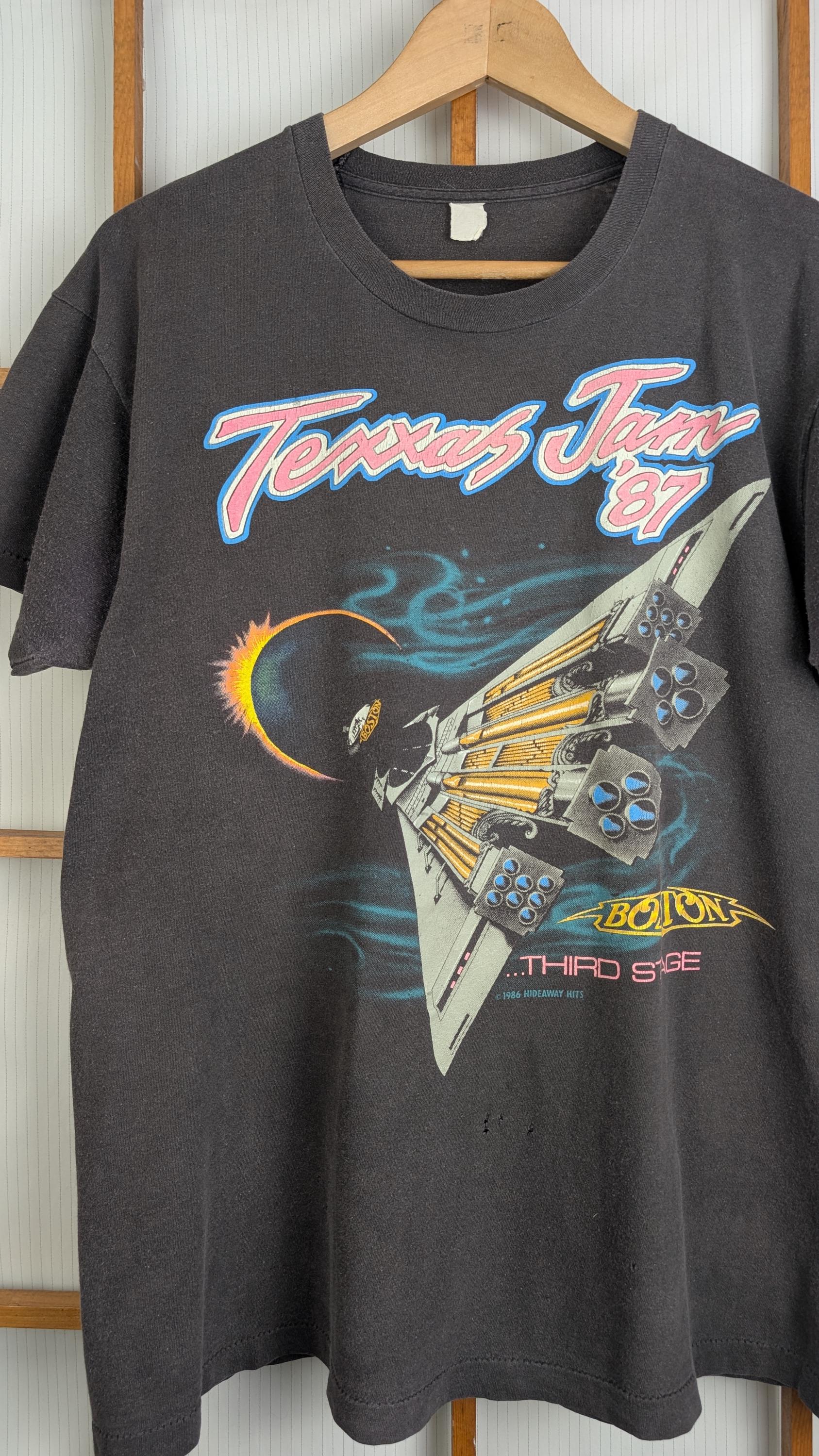 Vintage 1987 Texas Jam Festival Concert Band Tee Small Medium