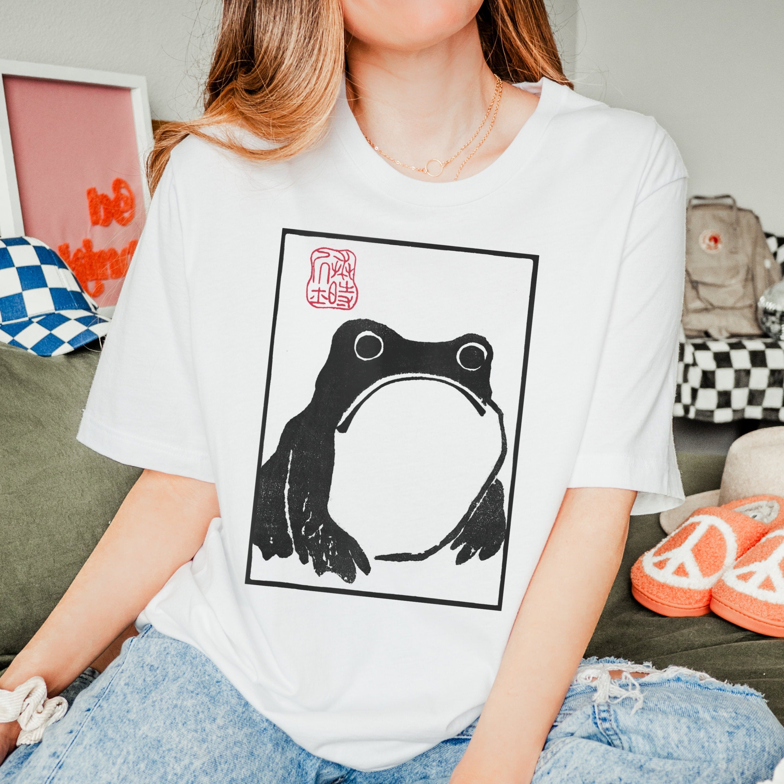 Ukiyo-E Frog Organic Japanese Art Tee Unisex