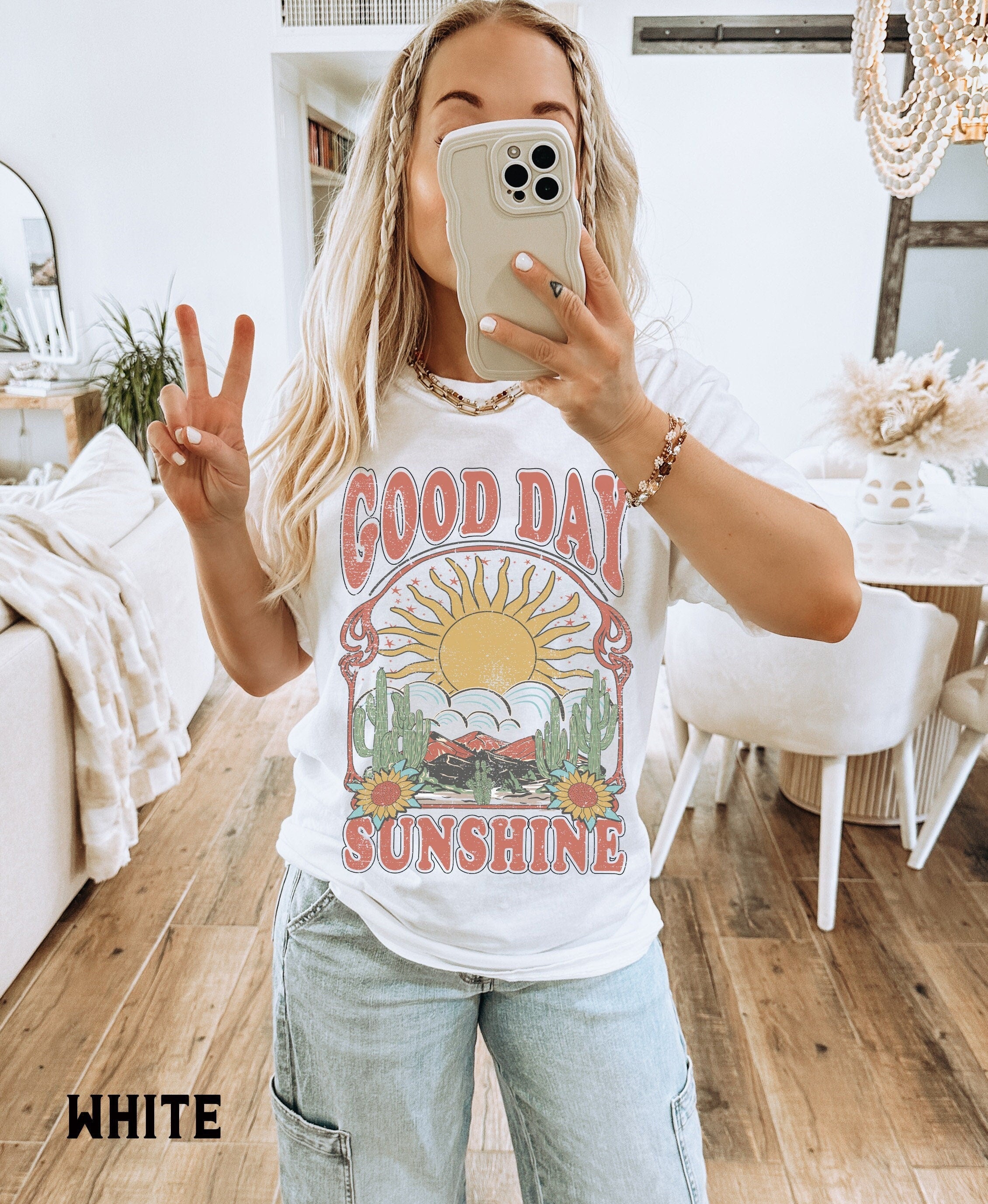 Good Day Sunshine Tee Comfort Colors Tee Sun Sun Boho Tee Retro 70s Hippie Oversized Tee