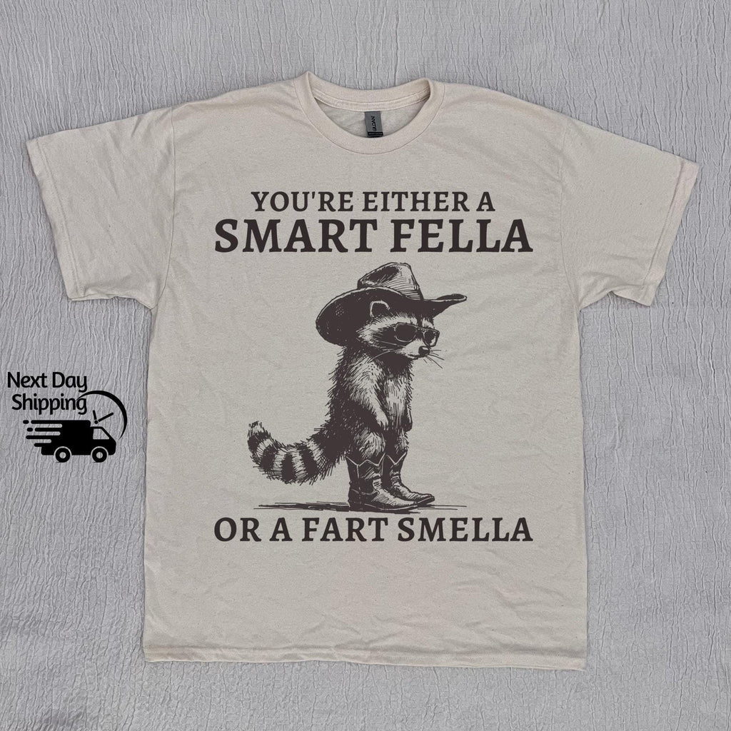 Retro Smart Fella Raccoon 90s Raccoon Vintage Vintage 90s Washed Vintage Distressed