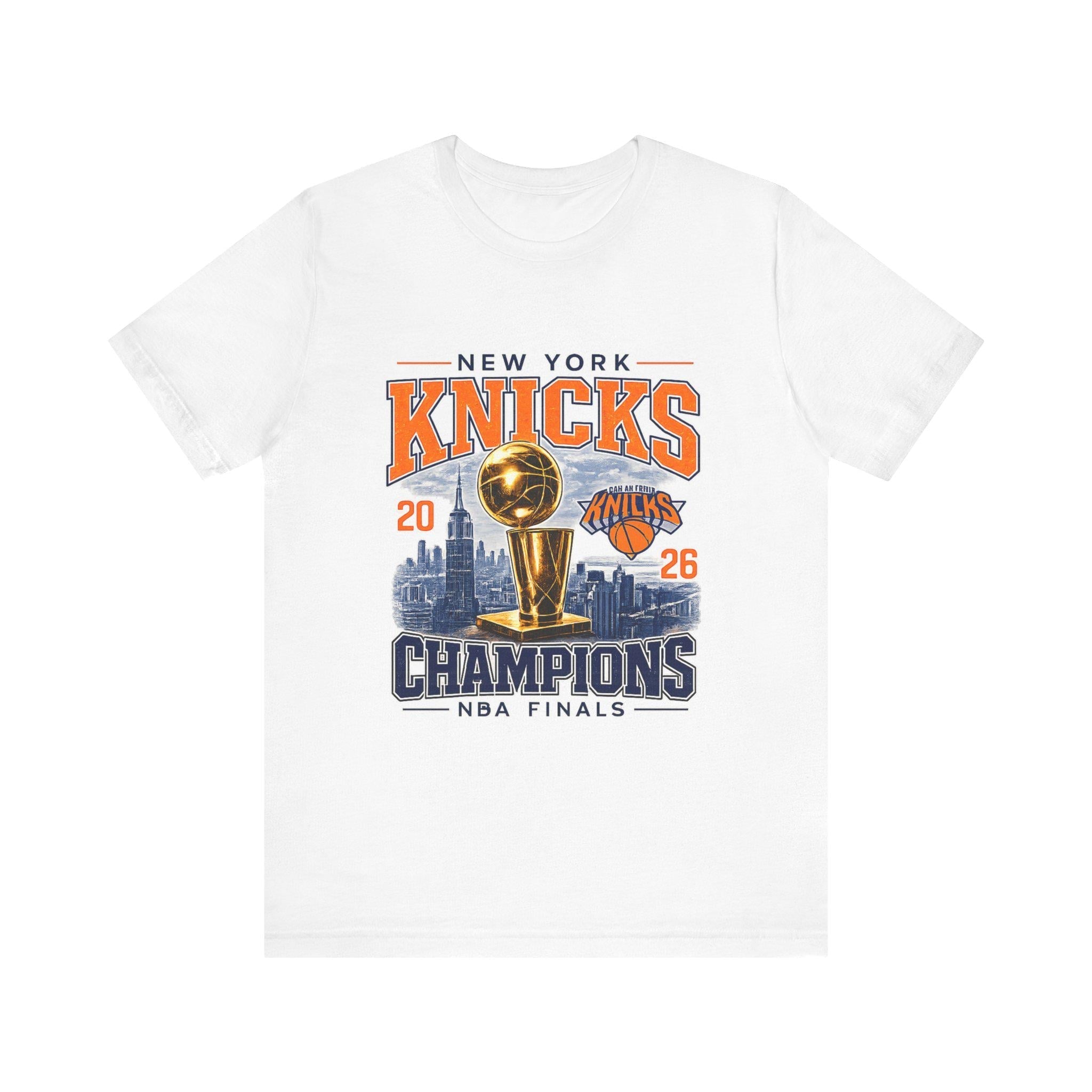 York Knicks Champions Tee 2026 Nba Finals Trophy City Skyline