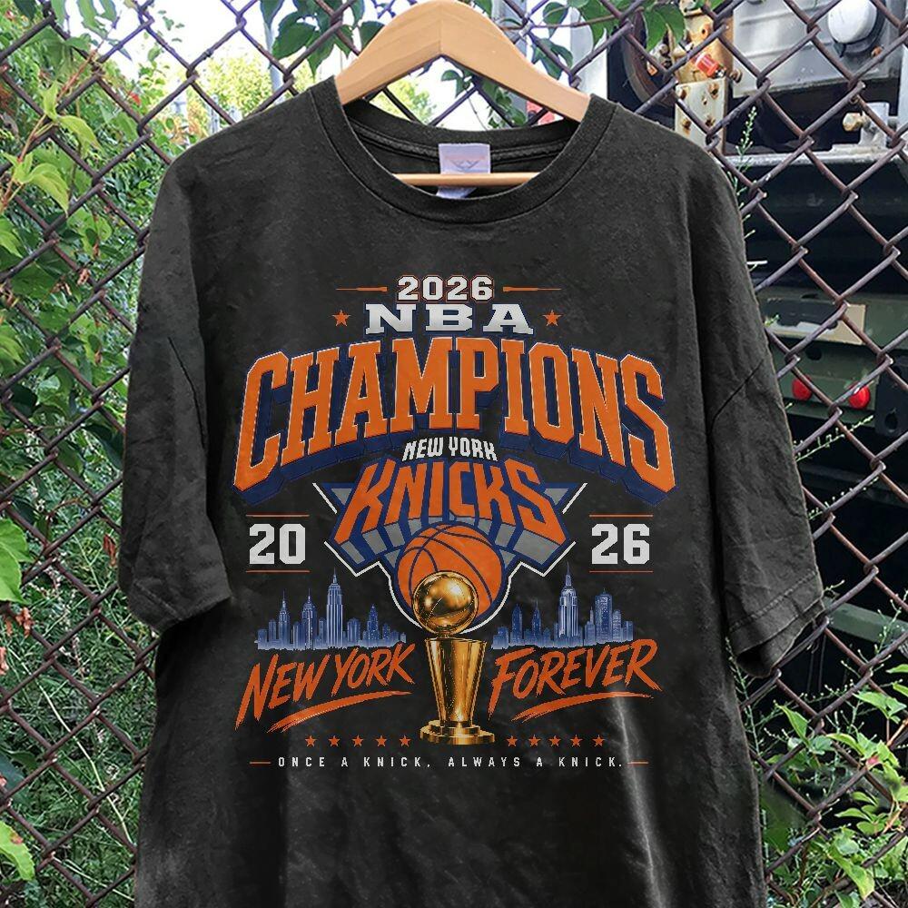 Knicks 2026 Champions Vintage Retro York Basketball Champions Tee Vintage Spor Championship Fan