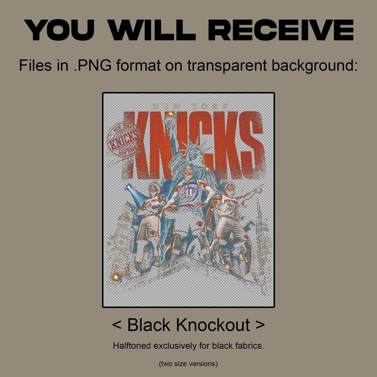 Knicks Png York Home Turf Digital Download Black Knockout Halftone Vintage Dtf Dtg 300dpi