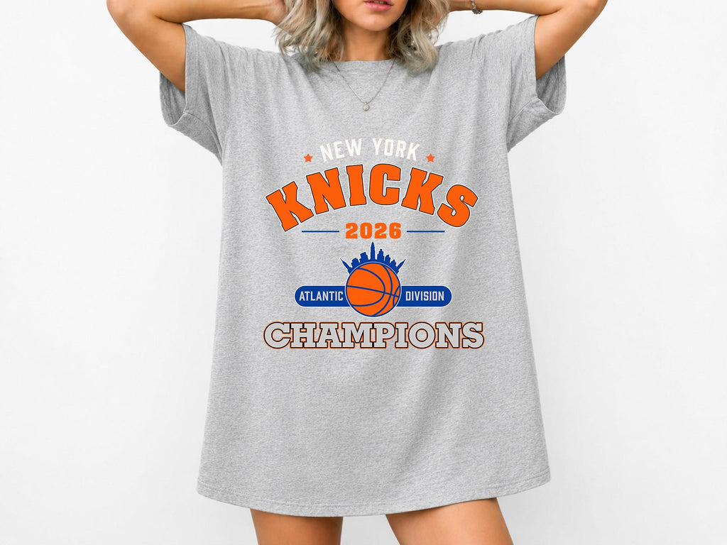 York Knicks 2026 Atlantic Division Champions Knicks Basketball Fan Tee Nyc Playoff Champions Knicks Fans
