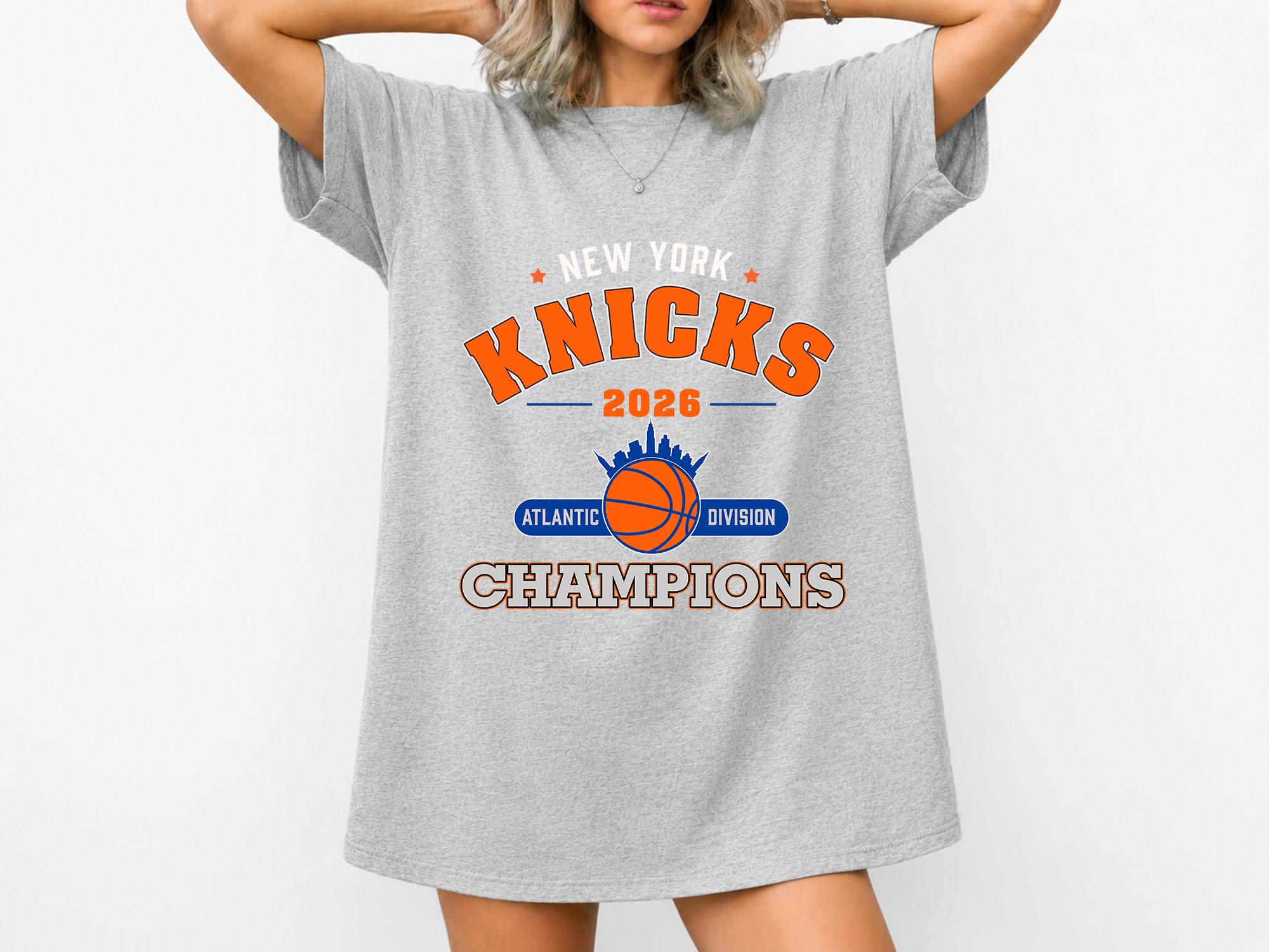 York Knicks 2026 Atlantic Division Champions Knicks Basketball Fan Tee Nyc Playoff Champions Knicks Fans