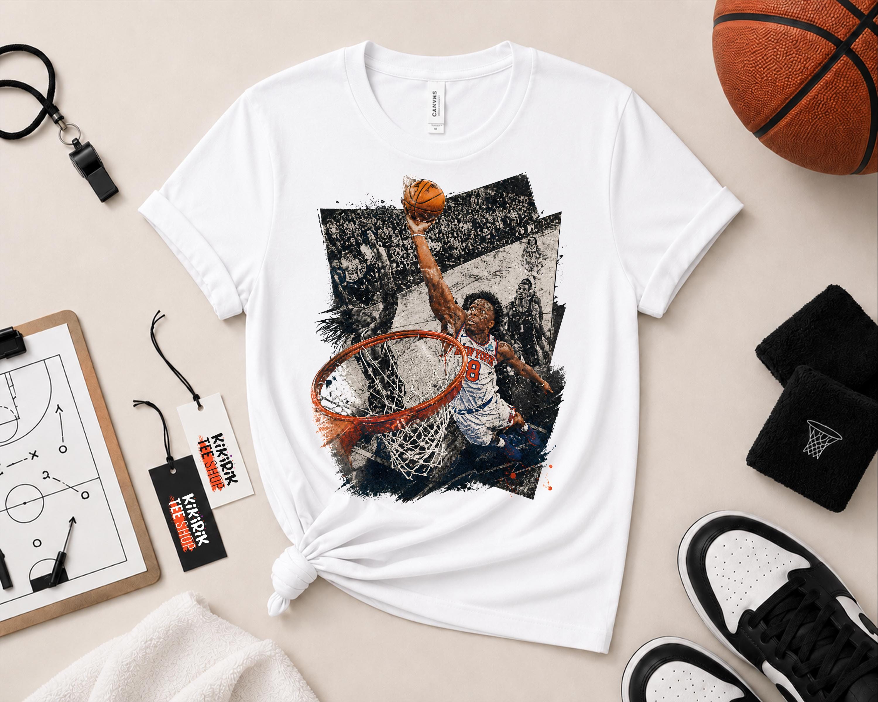 Og Anunoby Hand God York Knicks Retro Basketball Tee Option