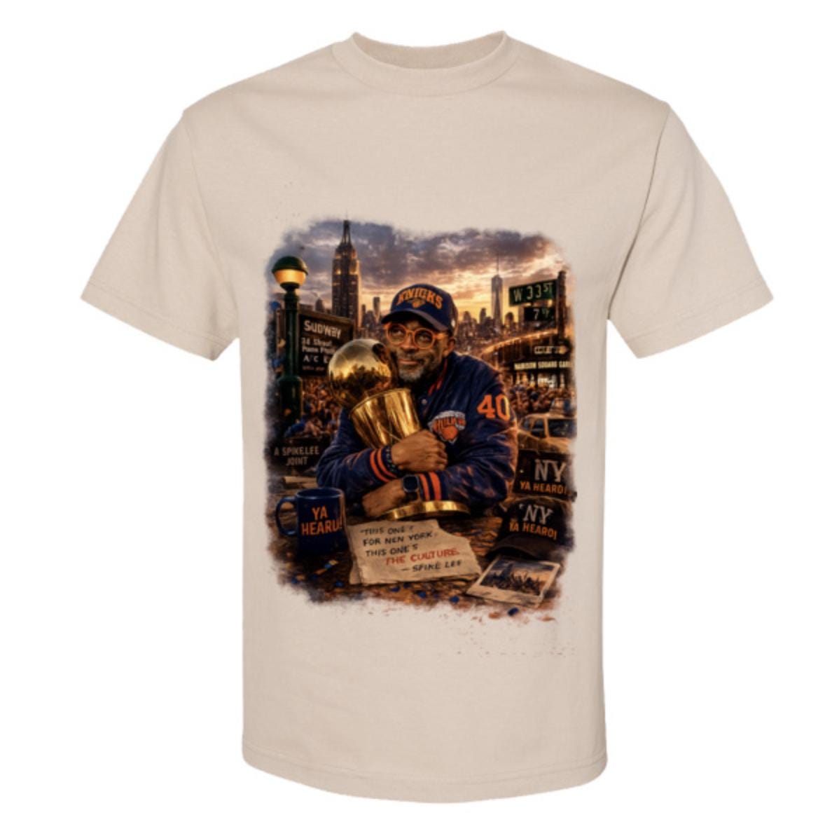 Spike Lee Knicks Championship York Basketball Culture Tee 2026 Champions