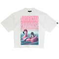 Cult's Oversized Ss Tee "Artificial Paradise" in White Unisex , , , Long Sleeve Tee