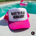 Want To Play Mermaids? Unisex , , , Long Sleeve Tee