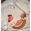 Patchwork Hen / Unisex , , , Long Sleeve Tee
