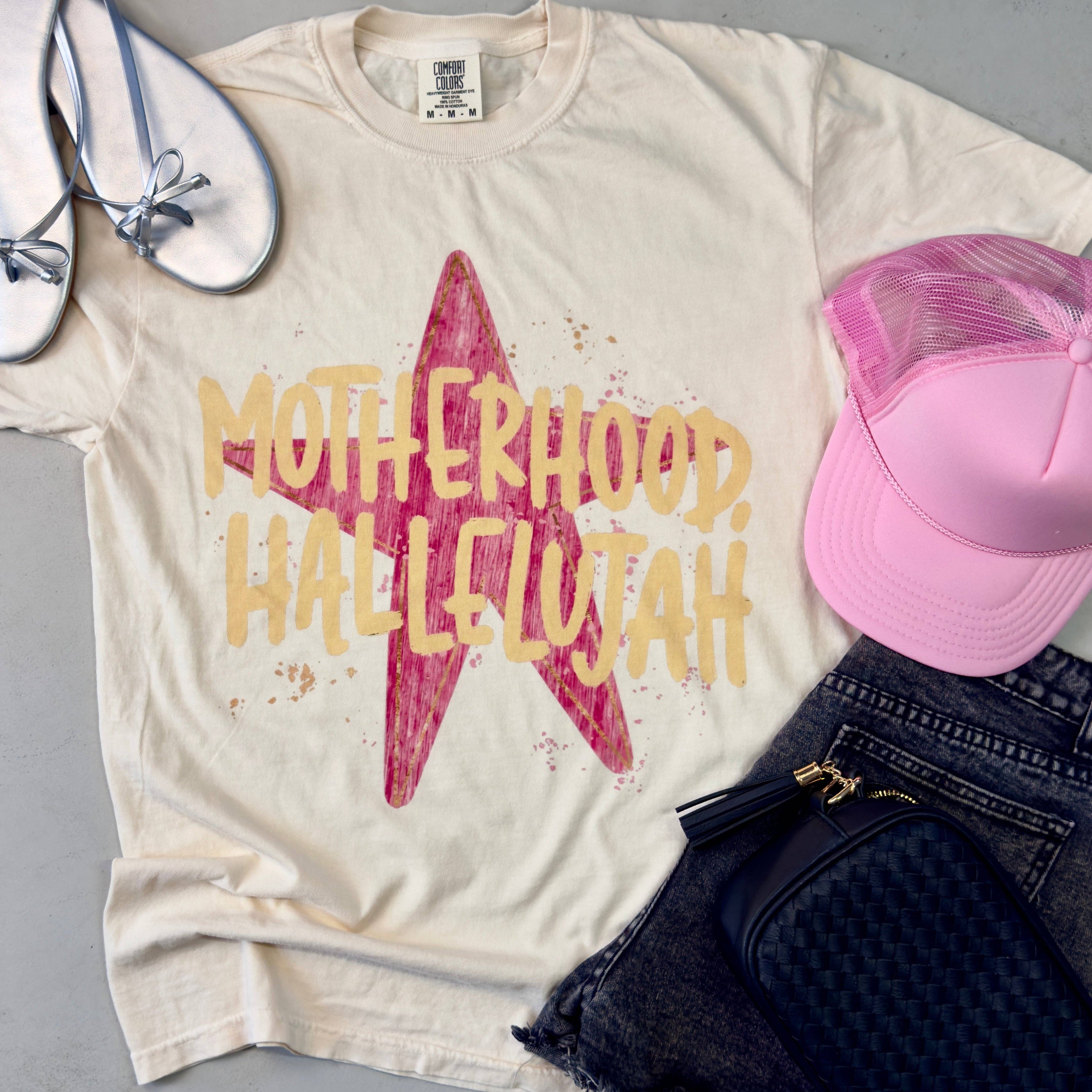 Motherhood Hallelujah Star Graphic Tee Unisex , , , Long Sleeve Tee
