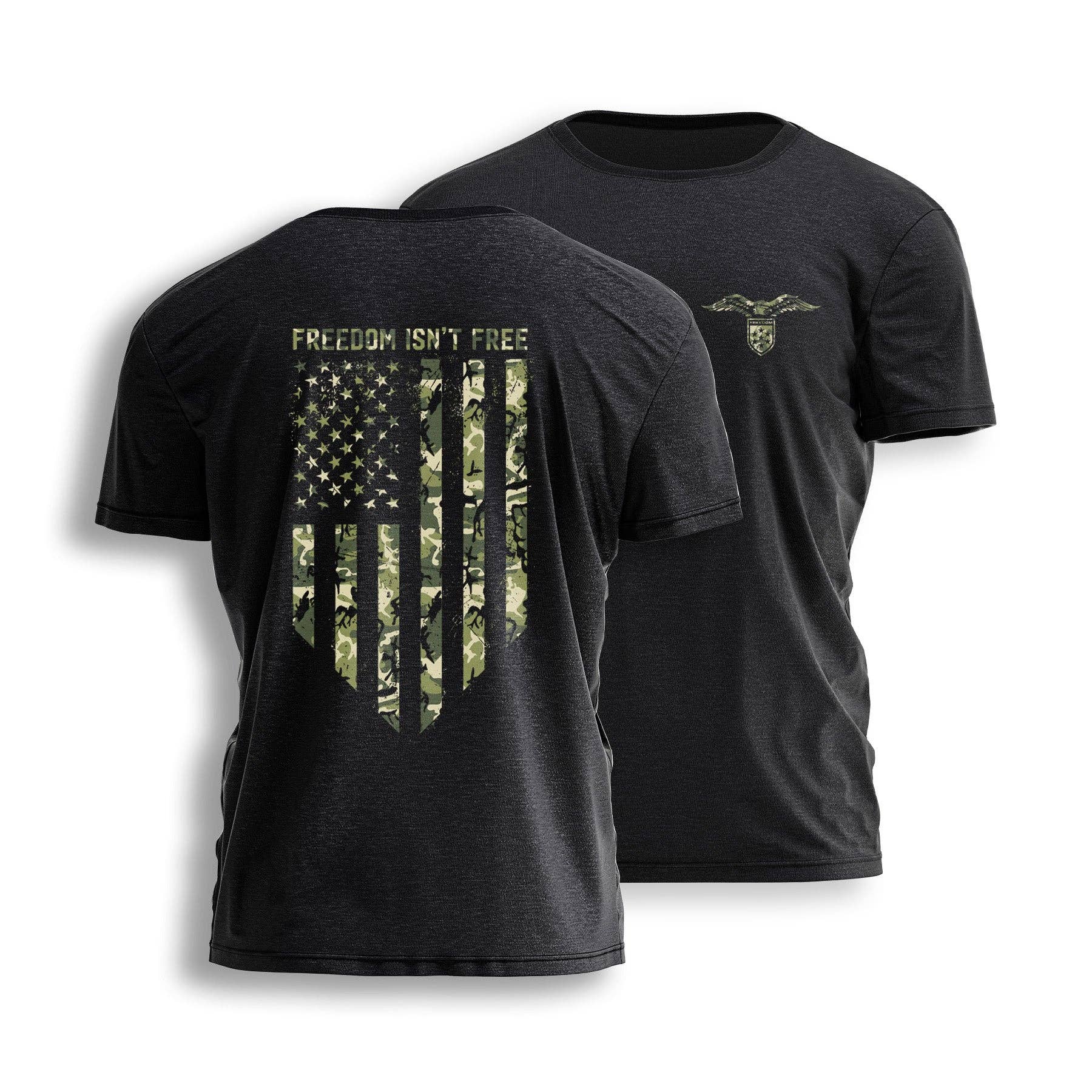 Freedom Isn't Free Camo Flag Tee 8804 Unisex , , , Long Sleeve Tee