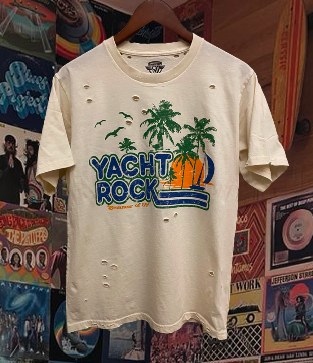 Yacht Rock Summer of 89 Distressed Vintage T Shirt Unisex , , , Long Sleeve Tee
