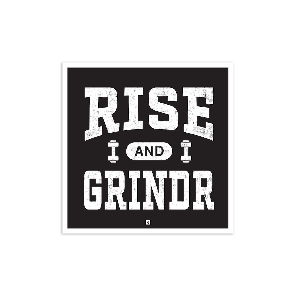 Rise and Grindr Die-Cut Sticker Unisex , , , Long Sleeve Tee