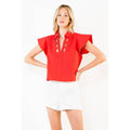 Short Sleeve Cut Out Detail Neckline Top Unisex , , , Long Sleeve Tee