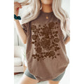 Roses Graphic Oversized Tee Unisex , , , Long Sleeve Tee