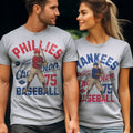 Vintage Baseball Team Rangers Dodgers Yankees Graphic Tee Unisex , , , Long Sleeve Tee