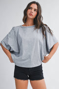 8550HN Boxy Dolman Short Sleeve Top Unisex , , , Long Sleeve Tee
