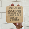 I Thought About Jogging Magnet/Drink Coaster Unisex , , , Long Sleeve Tee