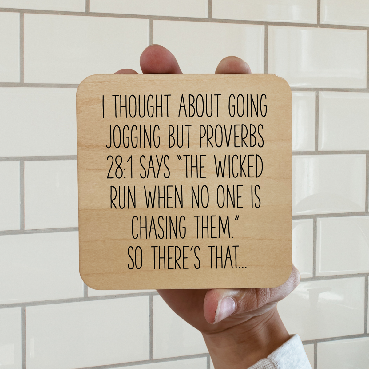 I Thought About Jogging Magnet/Drink Coaster Unisex , , , Long Sleeve Tee