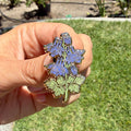 Colorado Columbine Enamel Pin – Blue Columbine Flower Lapel Unisex , , , Long Sleeve Tee