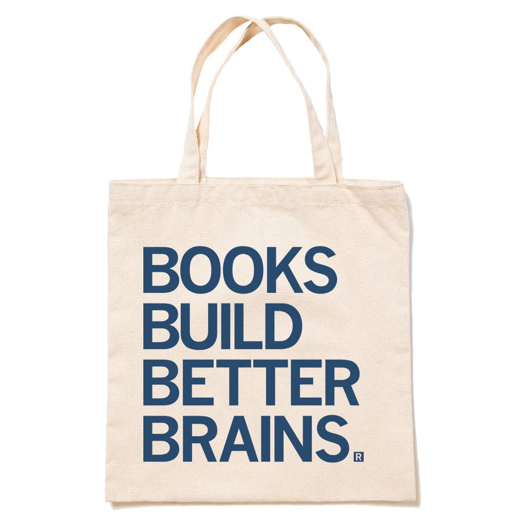 Books Build Better Brains Tote Bag Unisex , , , Long Sleeve Tee