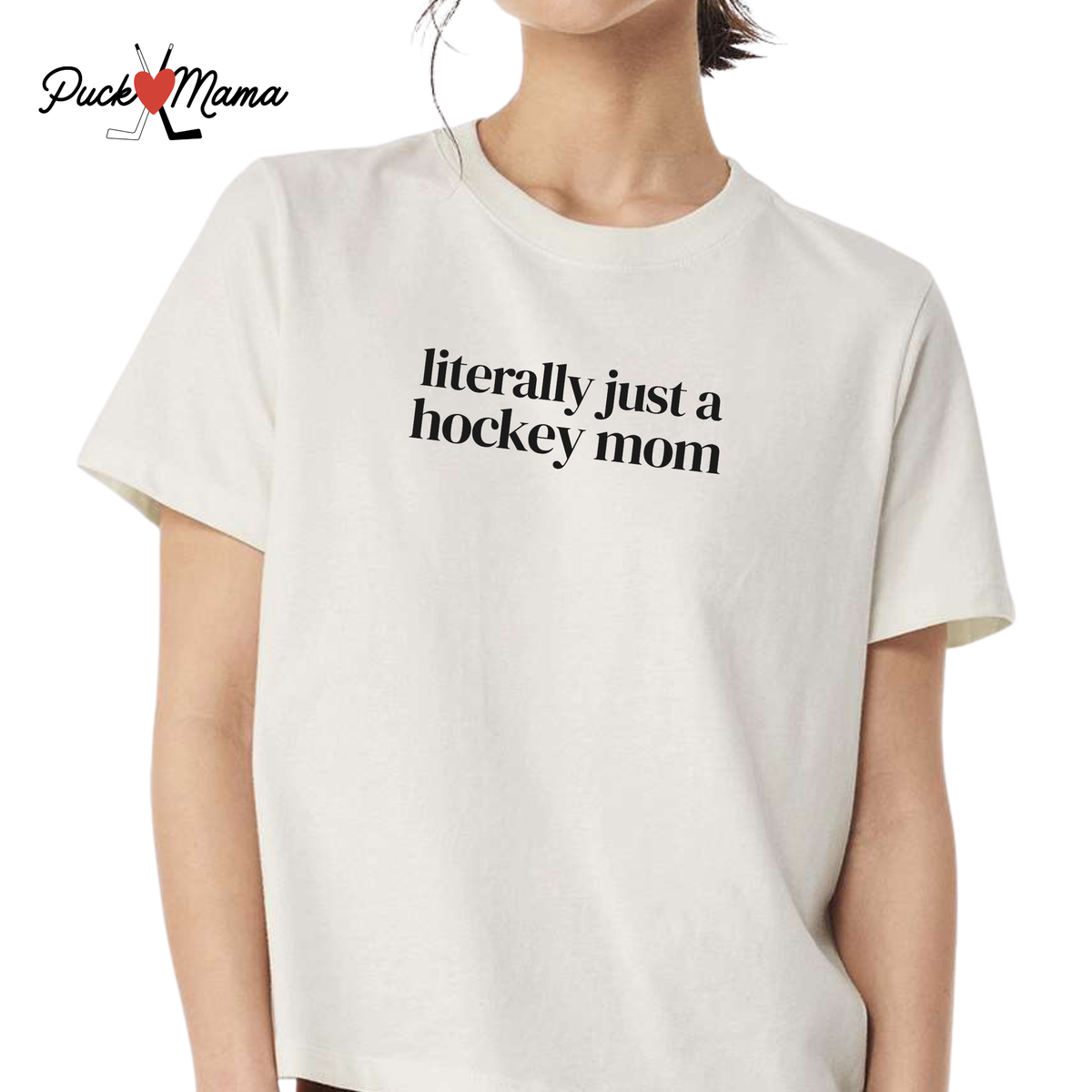 Literally Just A Hockey Mom Ladies Tee Unisex , , , Long Sleeve Tee