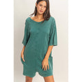 Mineral Washed V-Back Romper Unisex , , , Long Sleeve Tee