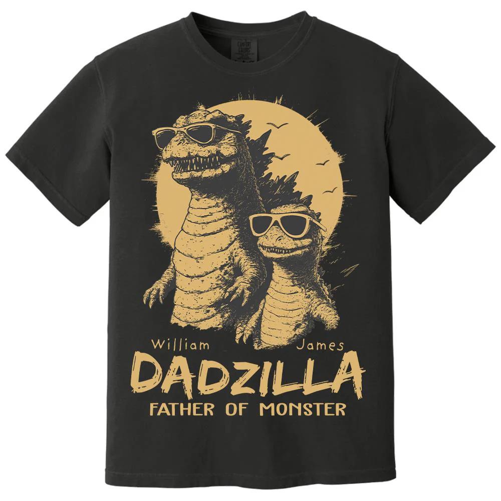 Personalized Dadzilla Father Day Dad Papa Daddy Dinosaur Tee
