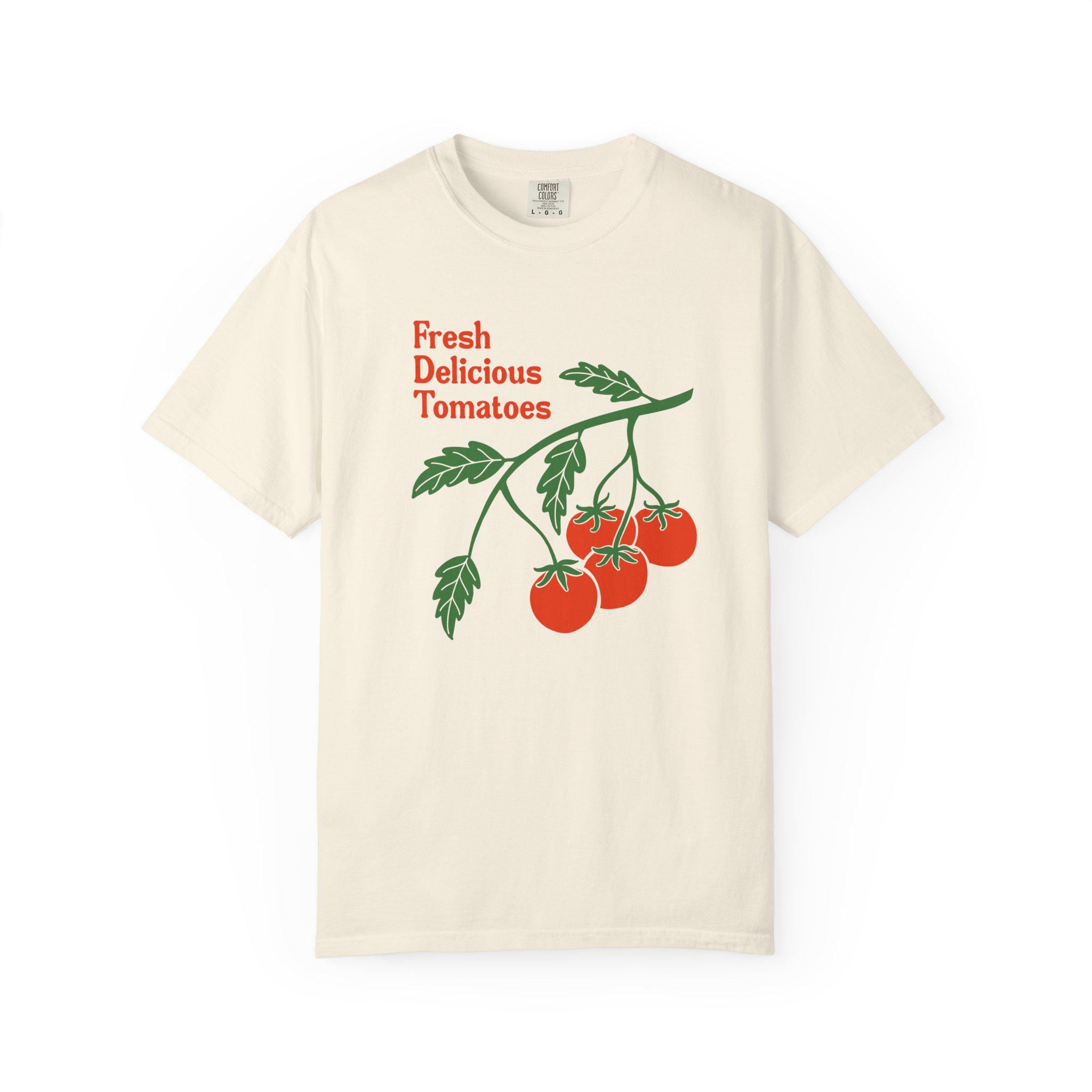 Fresh Delicious Tomatoes Tomato Vine Red Green Produce Tee Fdt