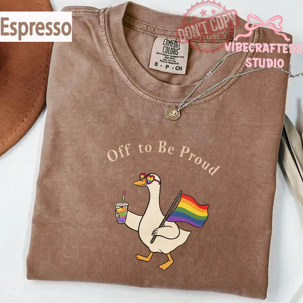 Comfort Colors Pride Goose Lgbt Rainbow Off Proud Gay Pride Lesbian Lgbtq Tee Goose