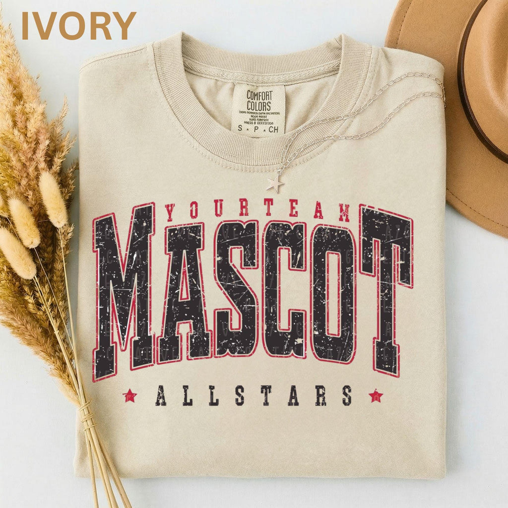 Comfort Colors Personalized Mascot Team Custom Retro Varsity Retro Varsity Custom