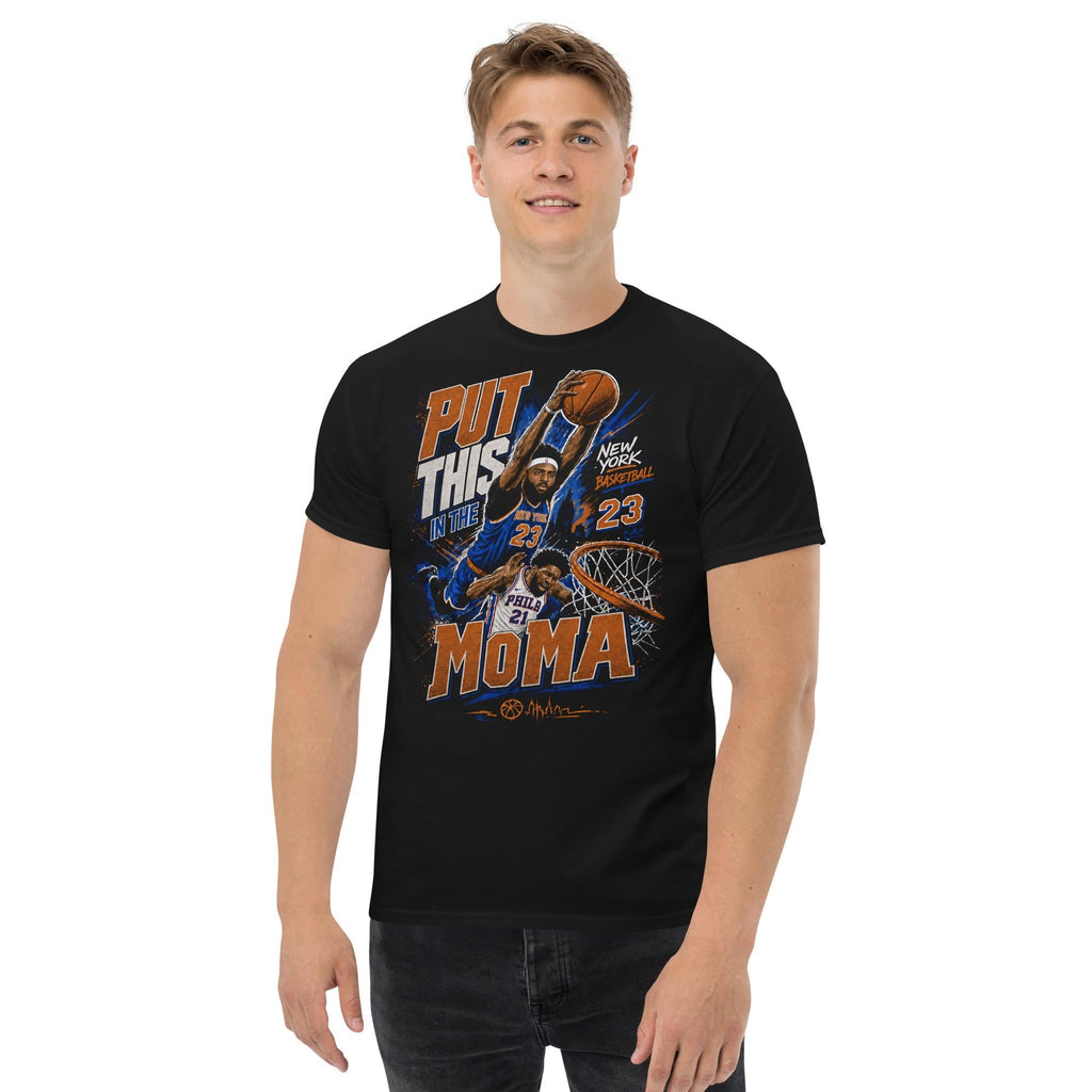 York Basketball Dunk Gothic Streetwear Orange Blue Hoops Fan Vintage Poster Basketball