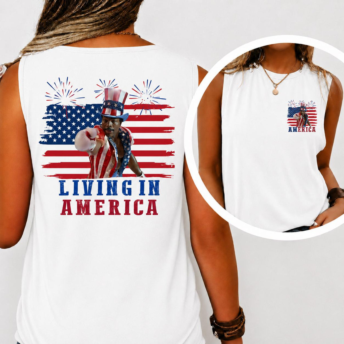 Apollo Creed Living America Comfort Colors Patriotic Boxing Fourth July Vintage America Retro Usa Fighter