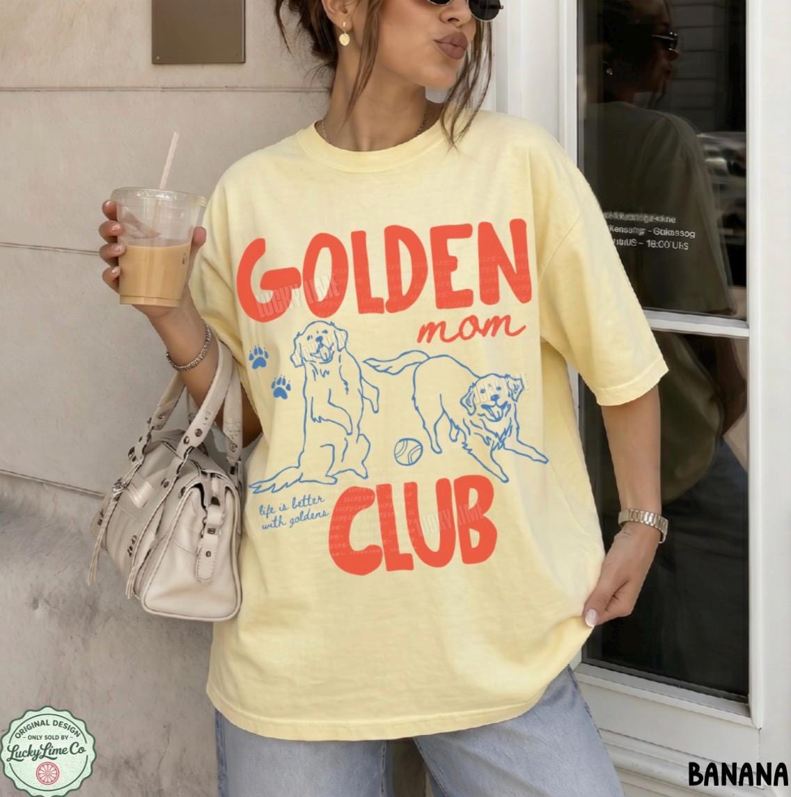 Golden Mom Club Golden Dog Mom Dog Lover Retriever Dog Fur Mama Dog Mama Dog Mom
