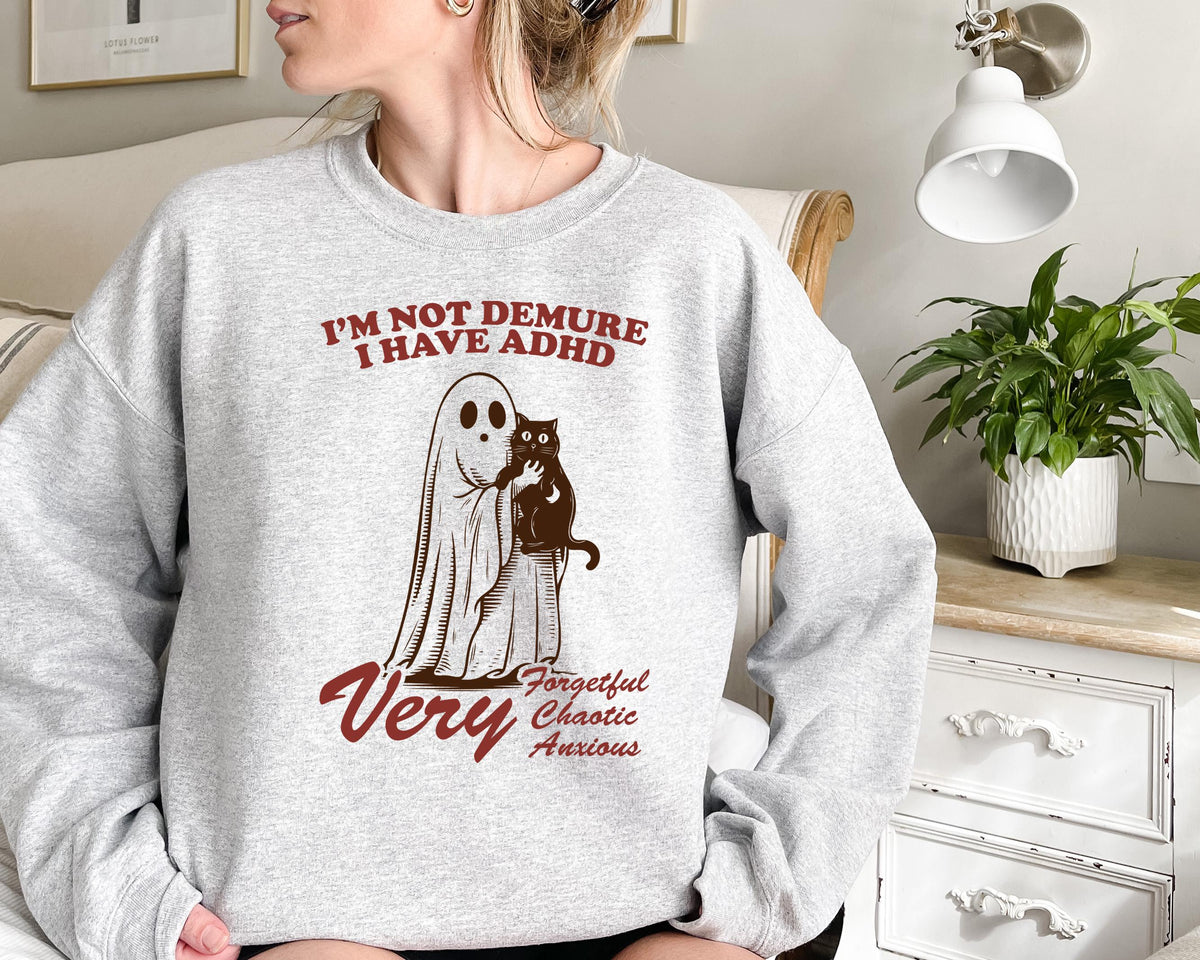 Demure Adhd Demure Trend Halloween Ghos Ghost Holding Ca Very Demure Ghos