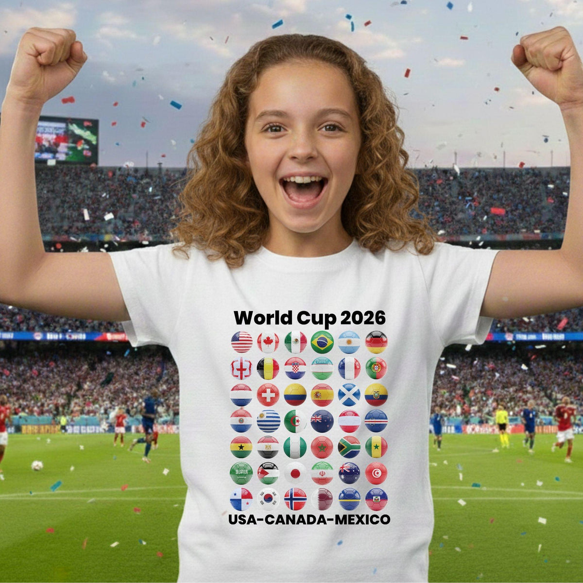 Soccer World Cup 2026 Country Ball Football Fan Game Day Tees Sports