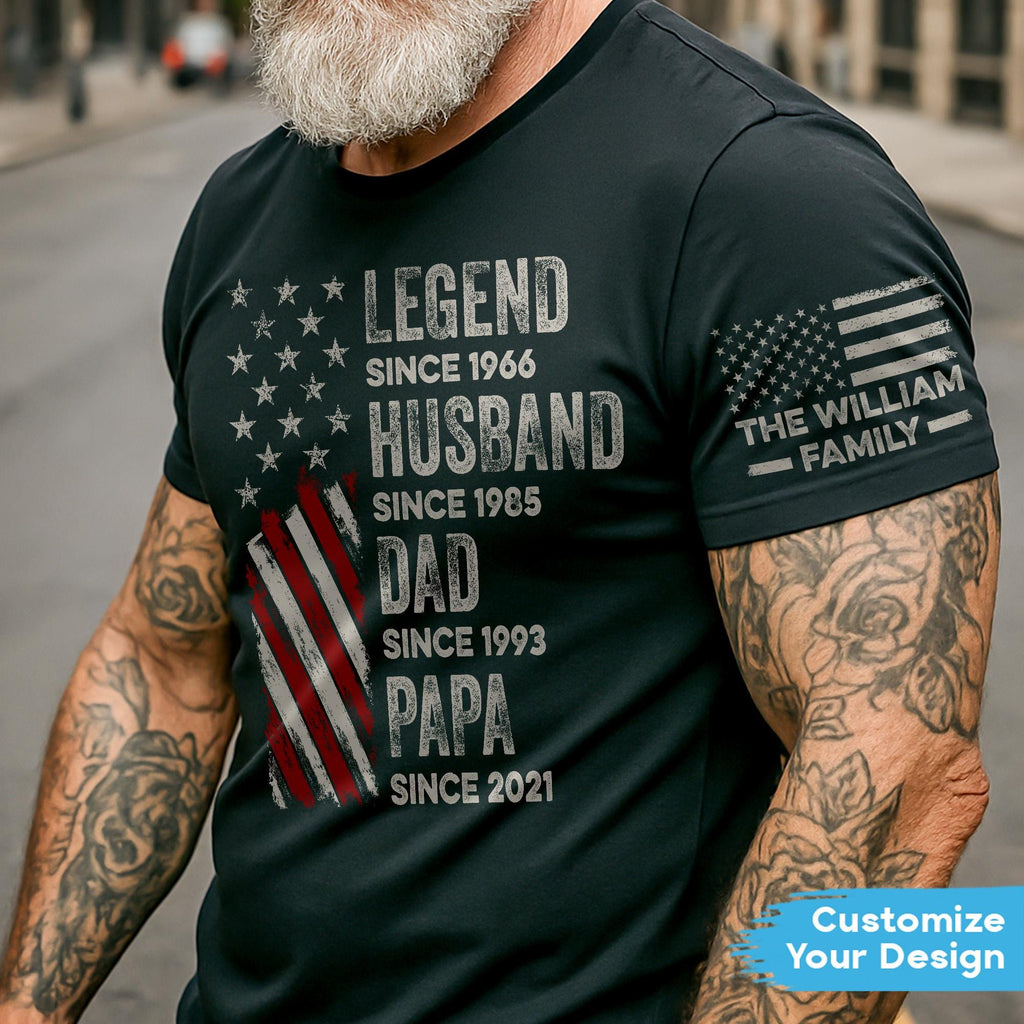 Personalized Legend Husband Dad Grandpa Custom Family Name July 4th Dad Dad America Father'S Day Dad