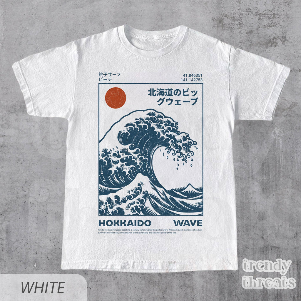 Hokkaido Wave Retro Japanese Surf Ukiyo-E Wave Vintage Japan Beach