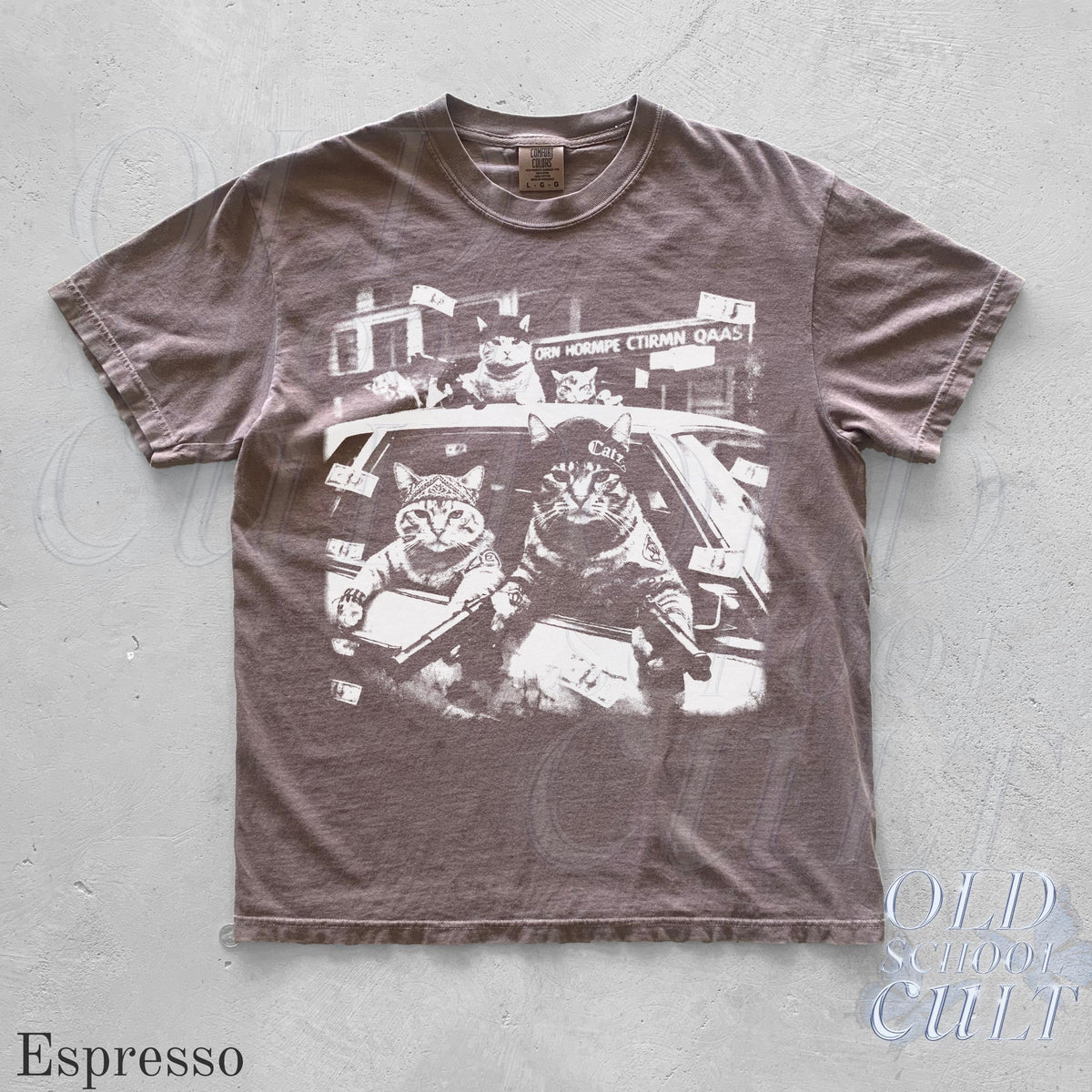 Gangster Cats Vintage Black Cat Tee Retro Streetwear Cat Oversized Cat Lover