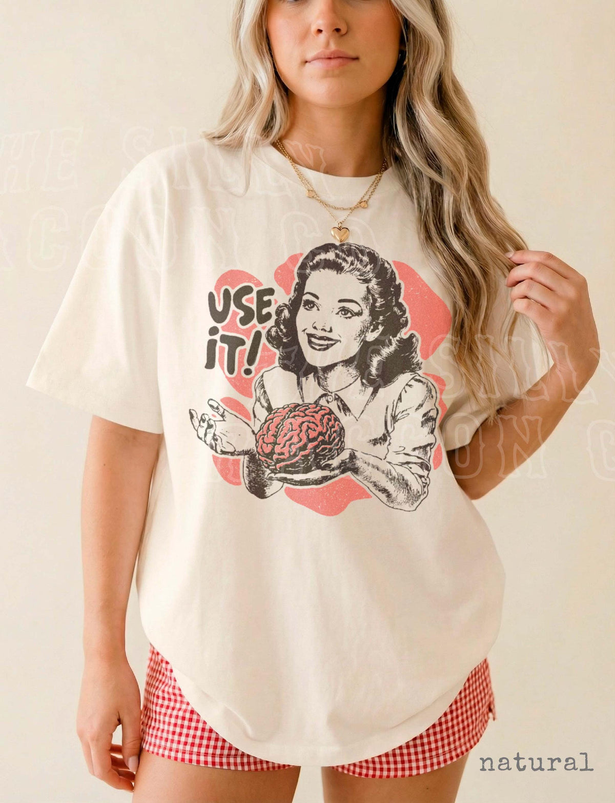 Sarcastic Vintage Use Brain Tee Retro 50s Ad Parody Sarcastic Quote Thinkers