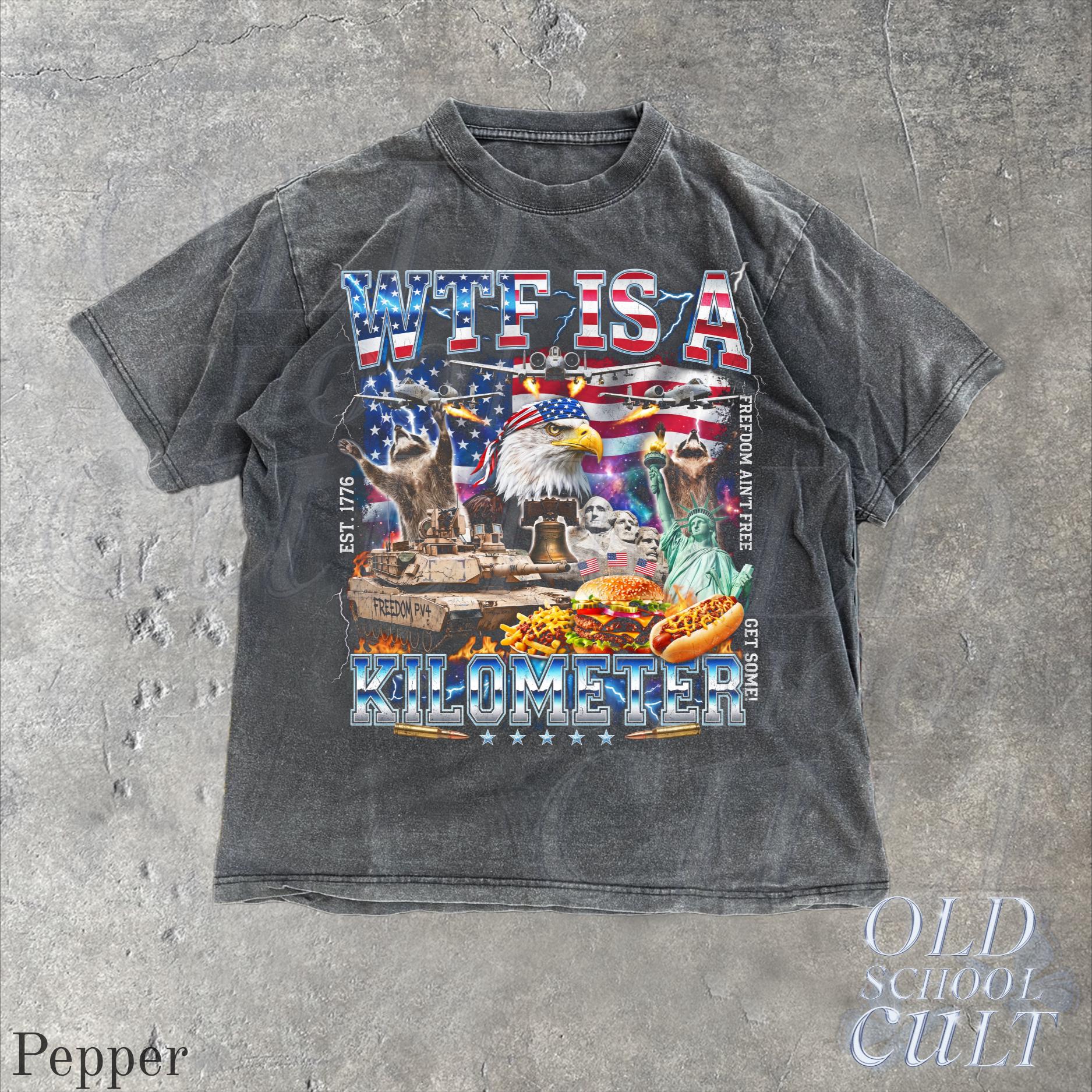 Wtf Kilometer Usa Patriotic Vintage American Eagle Meme 4th July Retro Freedom