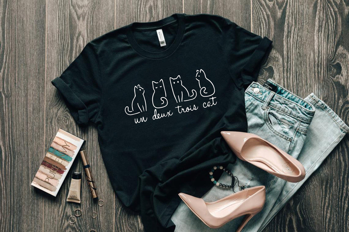 Un Deux Trois Ca Cat Lovers Cat Tee Cat Tee Ca Cat Dad Ca Cat Mom Ca