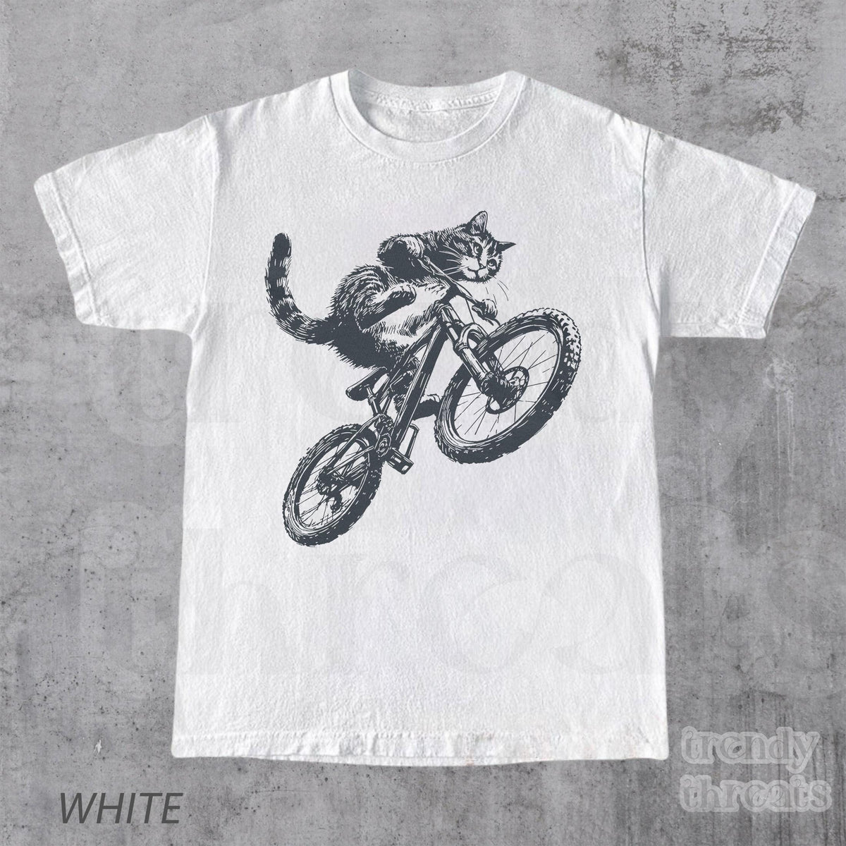 Cat Riding Bicycle Kitten Cat Lover Tee Bikers Cat Parents